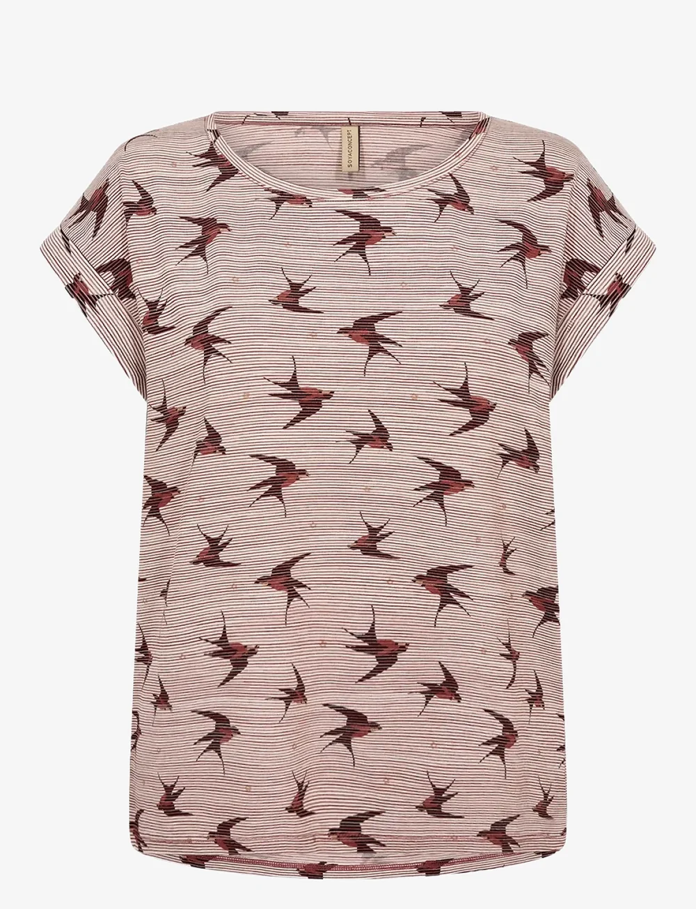 Soyaconcept - SC-GALINA - t-shirts - 4577c mineral red combi - 1