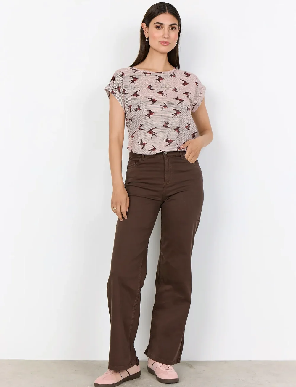 Soyaconcept - SC-GALINA - t-shirts - 4577c mineral red combi - 4