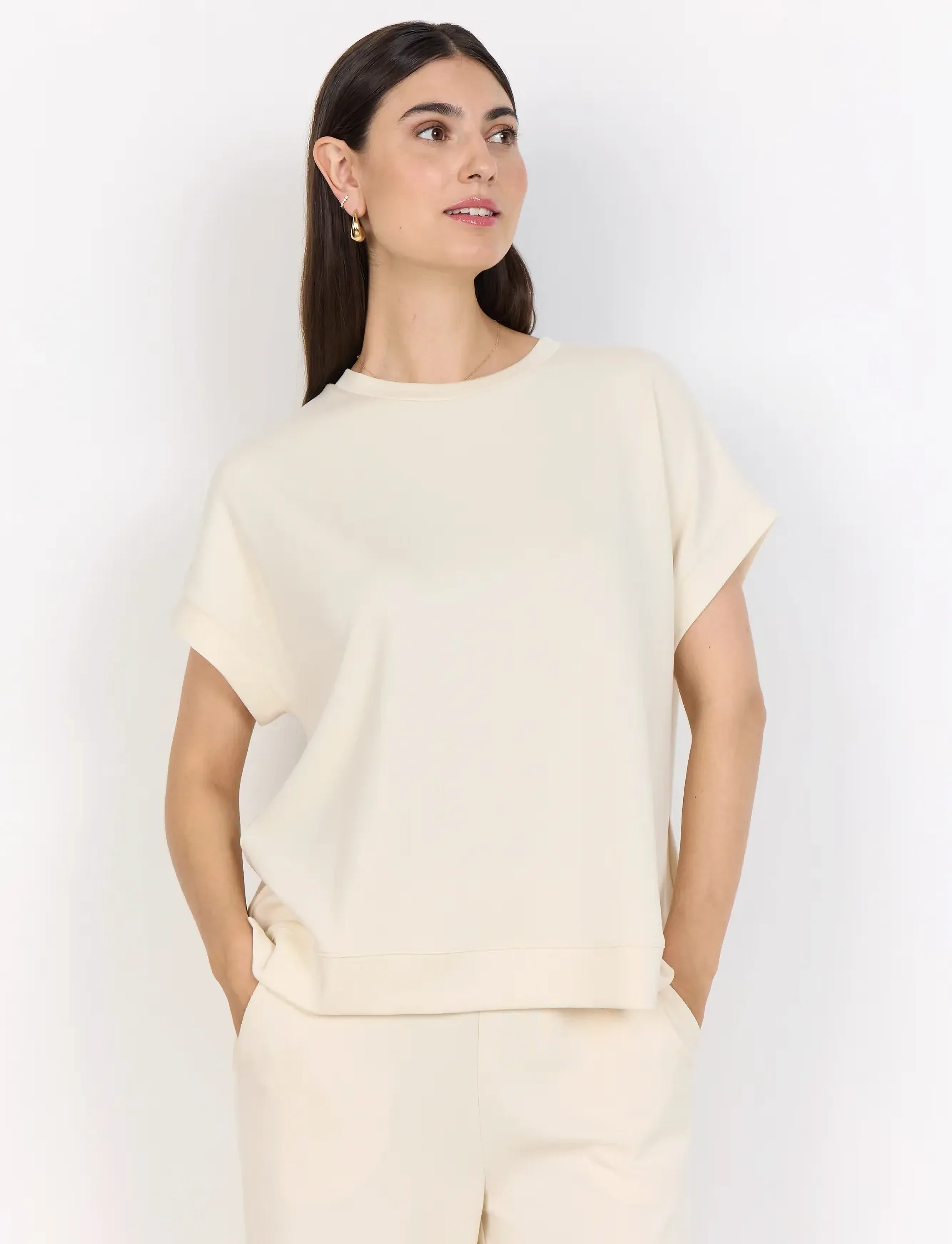 Soyaconcept Sc-Banu, XXL, T-shirts & Oberteile, Creme - Short-sleeved, Frauen