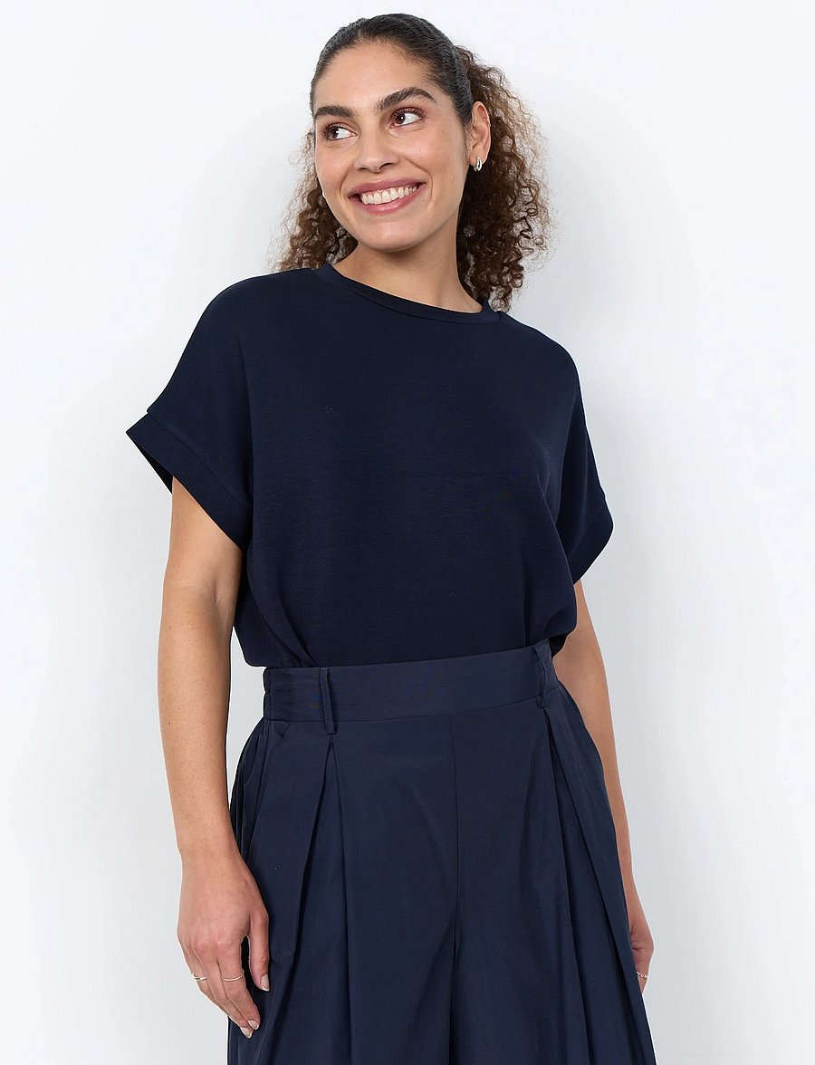 Soyaconcept - SC-BANU - kortärmade blusar - 6910 navy - 0