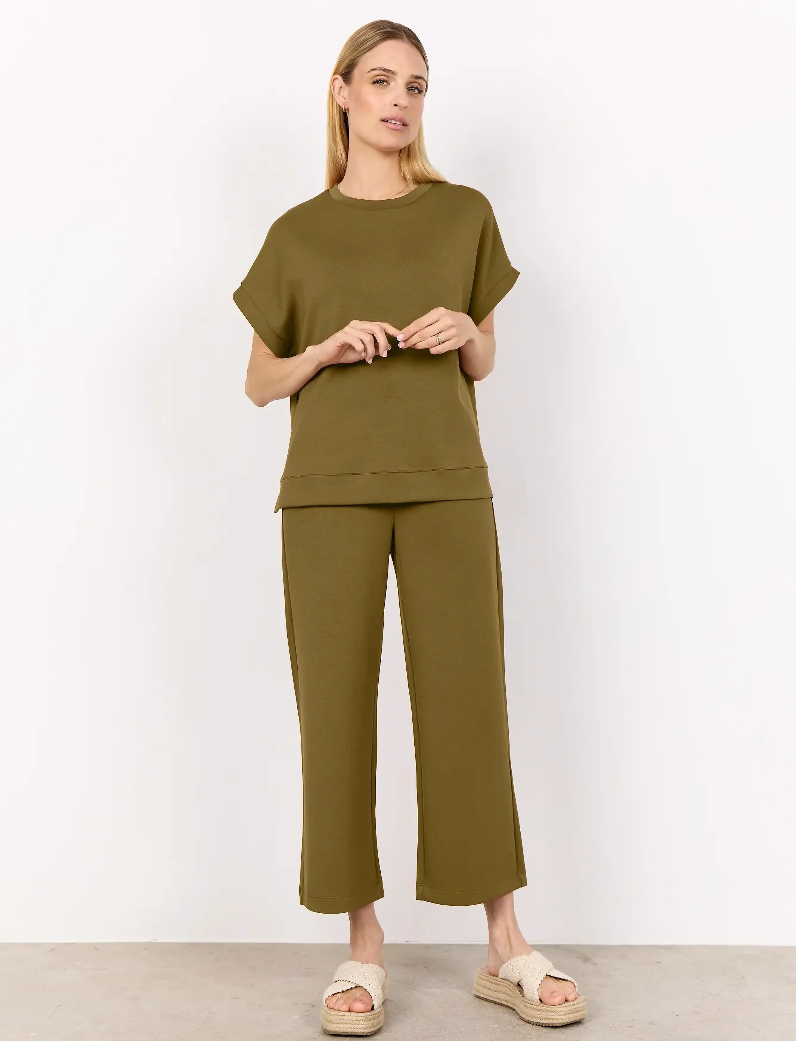 Soyaconcept - SC-BANU - kurzämlige blusen - 7230 misty olive - 4