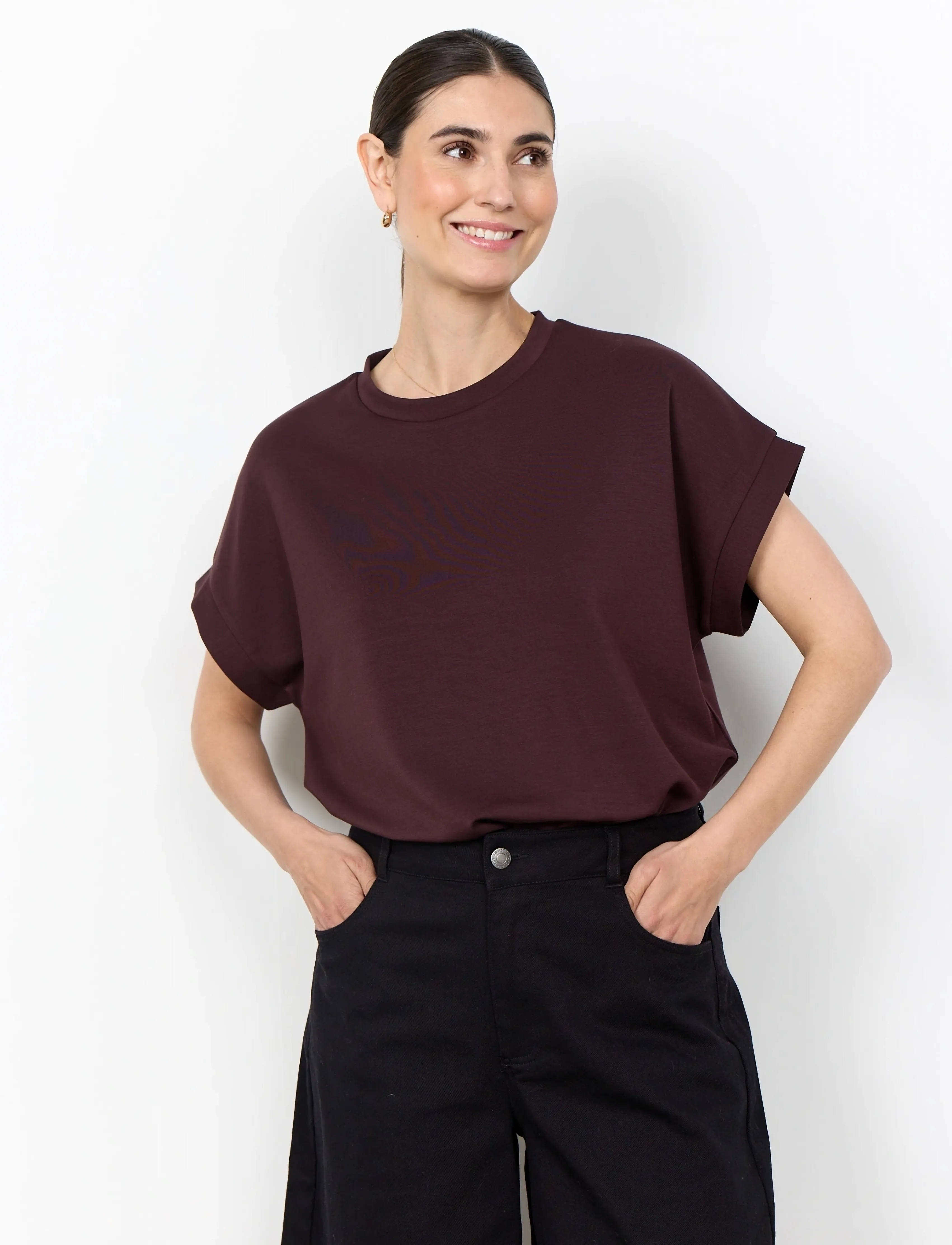 Soyaconcept Sc-Banu, L, T-shirts & Oberteile, Burgunderrot - Short-sleeved, Frauen