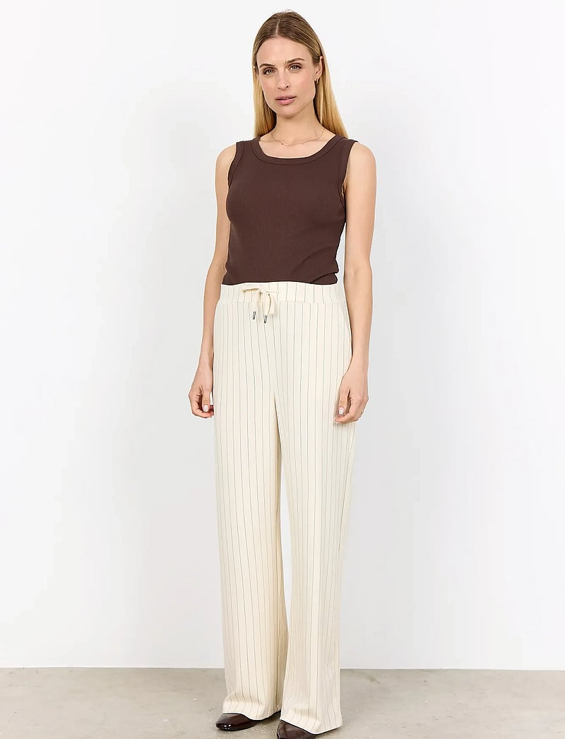 Soyaconcept - SC-SIRI - rette bukser - 1620 cream combi - 0