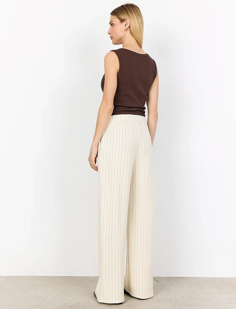 Soyaconcept - SC-SIRI - rette bukser - 1620 cream combi - 3