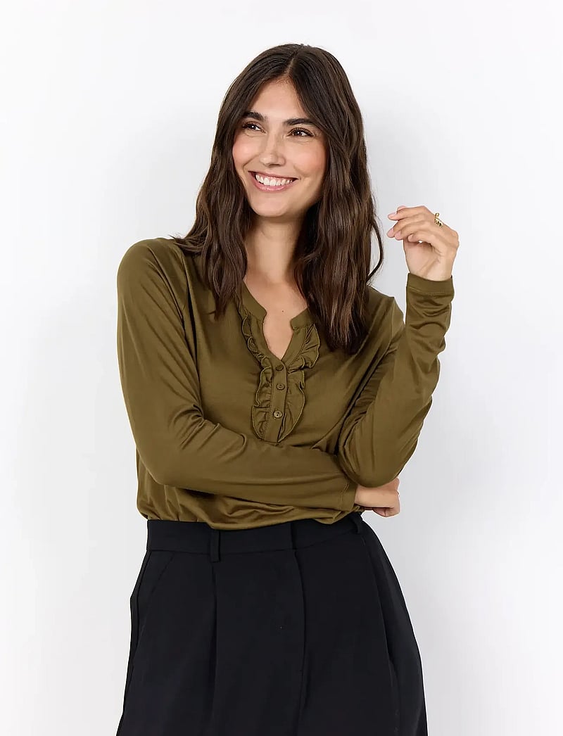 Soyaconcept - SC-MARICA - langärmlige blusen - 7965 dark olive - 0