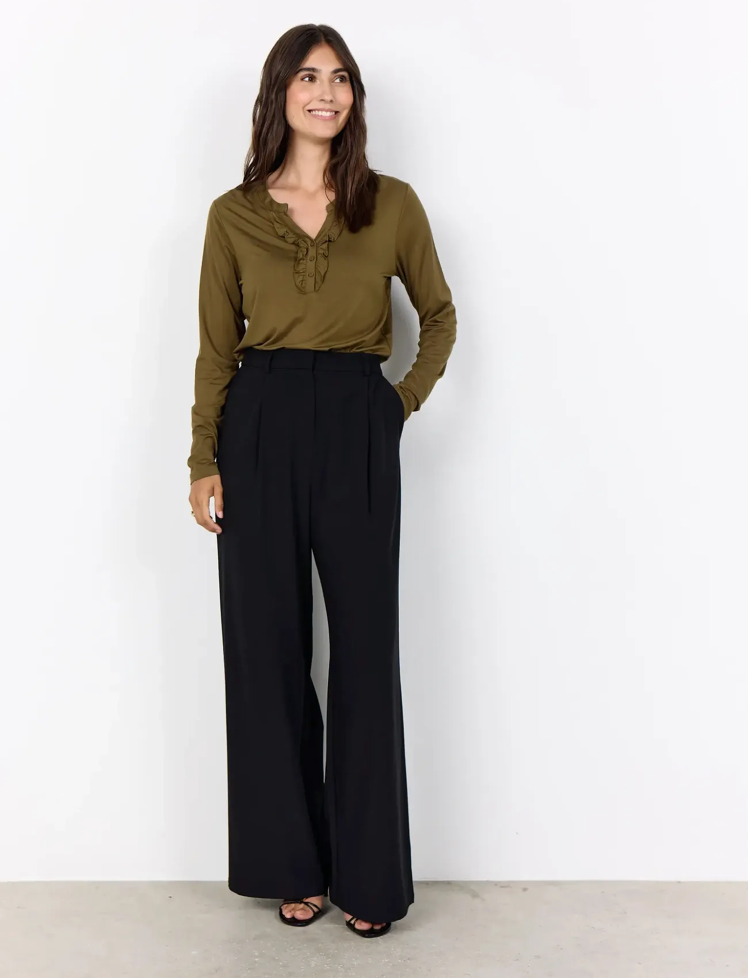 Soyaconcept - SC-MARICA - langærmede bluser - 7965 dark olive - 4
