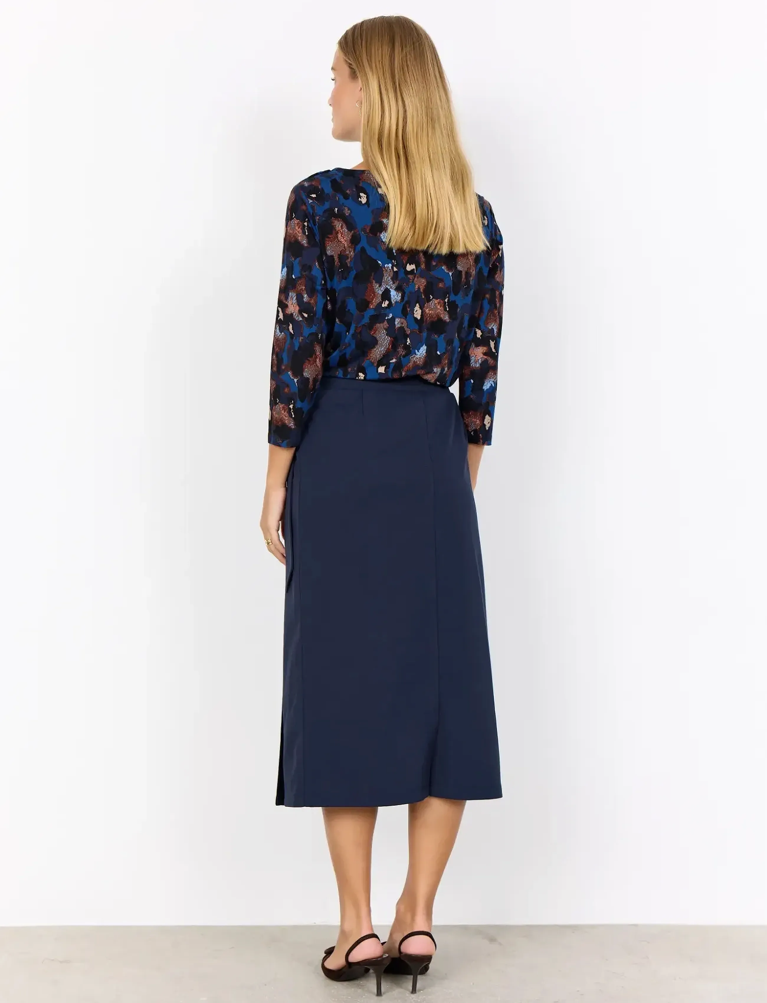 Soyaconcept - SC-SIHAM - midi kjolar - 6910 navy - 3