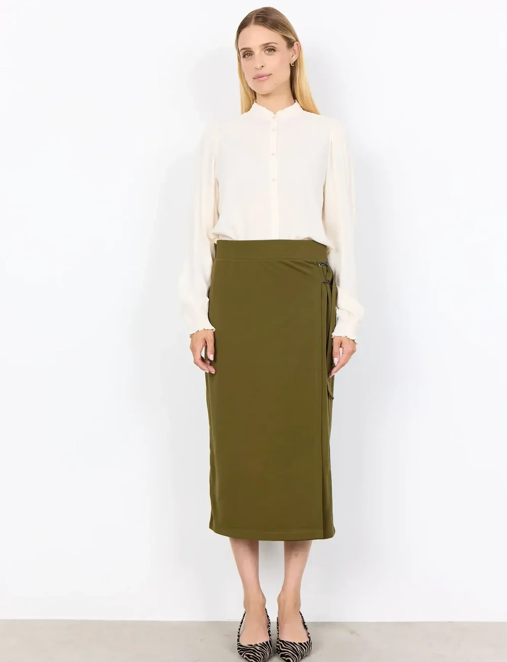 Soyaconcept - SC-SIHAM - midi nederdele - 7965 dark olive - 0