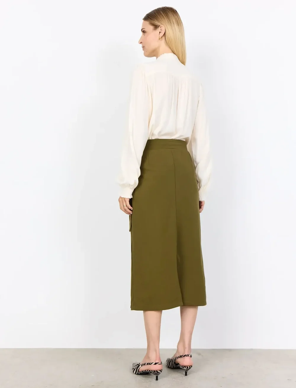 Soyaconcept - SC-SIHAM - midi nederdele - 7965 dark olive - 3