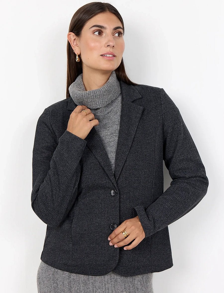 Soyaconcept - SC-VINJA - enkeltradede blazere - 99870 dark earth melange combi - 0