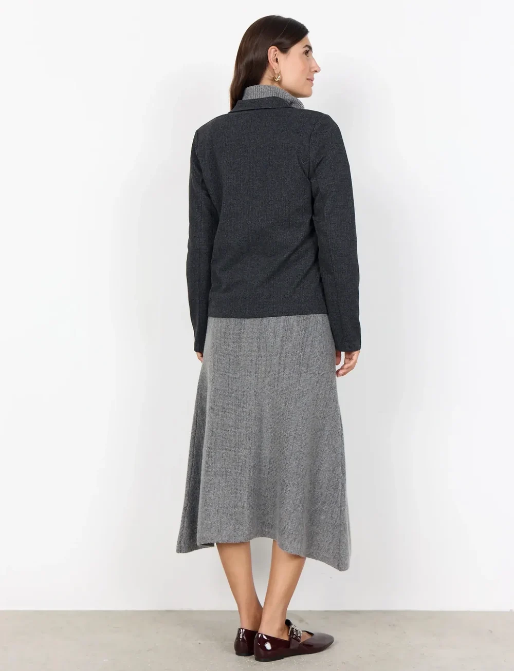 Soyaconcept - SC-VINJA - einreihige blazer - 99870 dark earth melange combi - 3