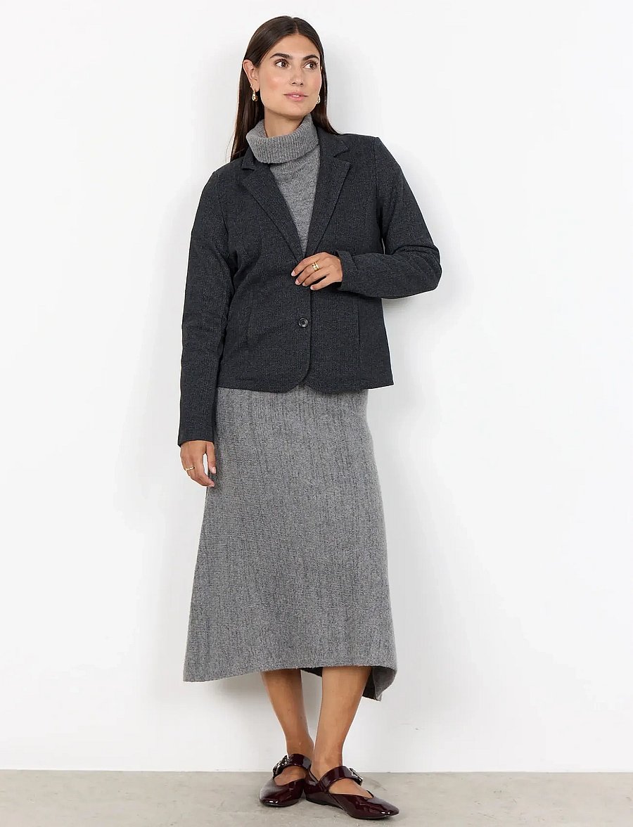 Soyaconcept - SC-VINJA - enkeltradede blazere - 99870 dark earth melange combi - 4