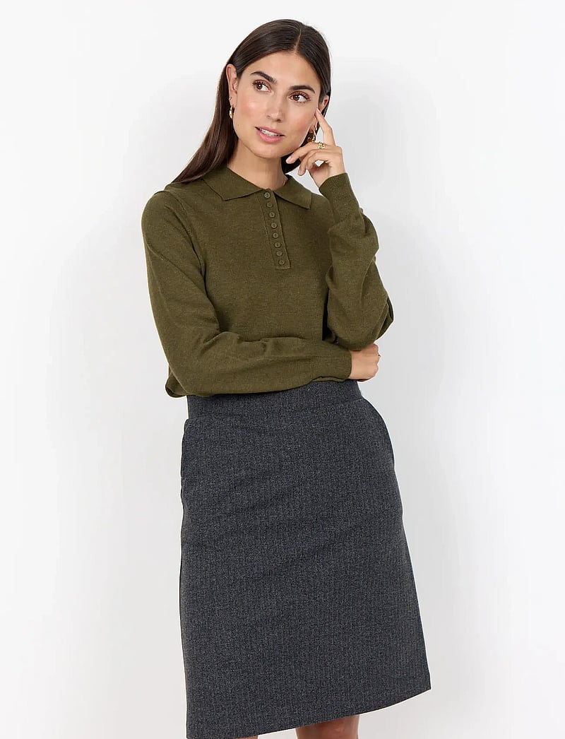 Soyaconcept - SC-VINJA - kootud seelikud - 99870 dark earth melange combi - 0