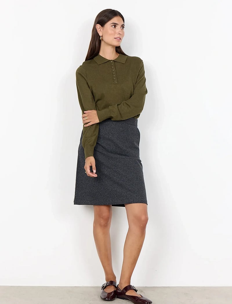 Soyaconcept - SC-VINJA - kootud seelikud - 99870 dark earth melange combi - 4