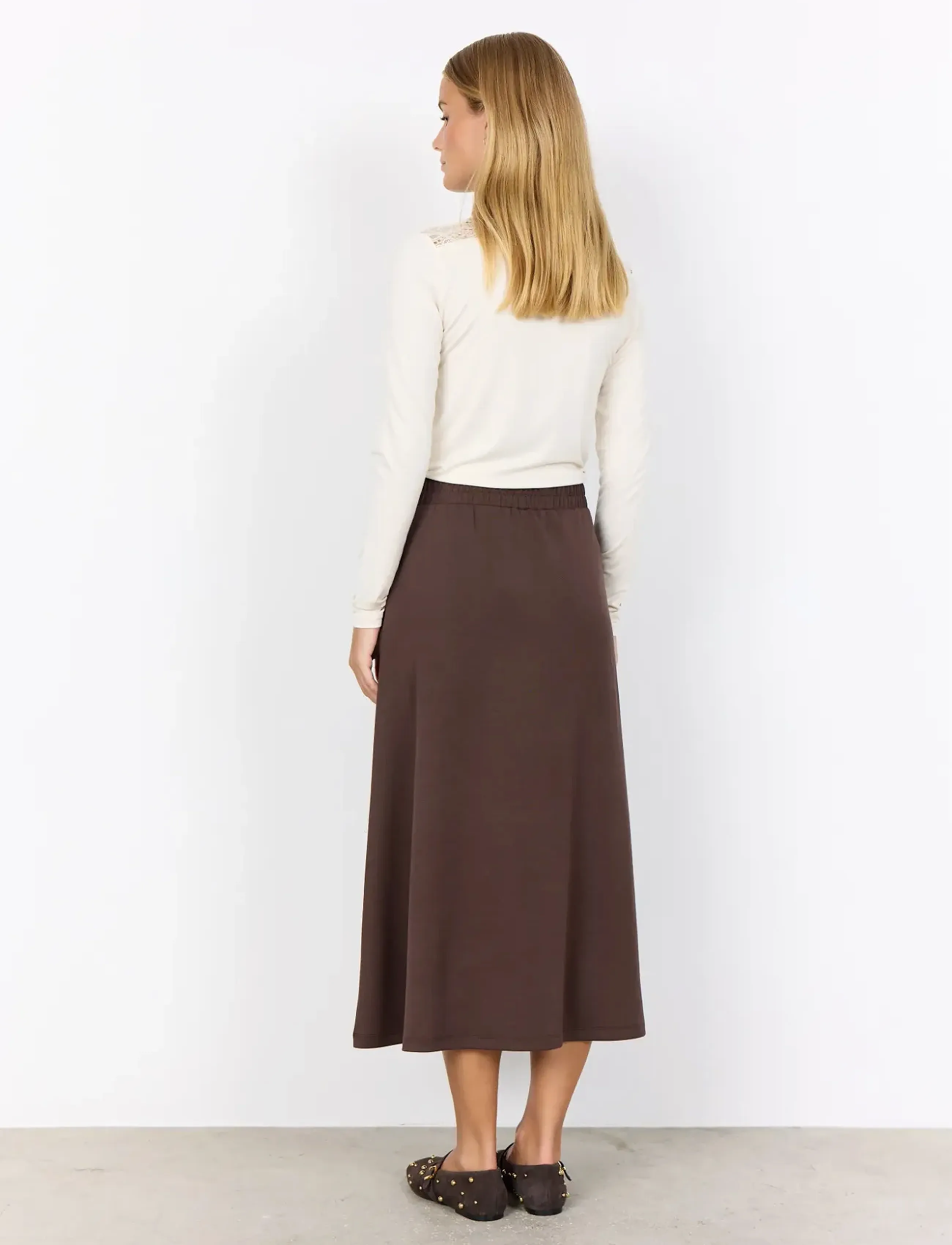 Soyaconcept - SC-BANU - midi kjolar - 8694 hot fudge - 3