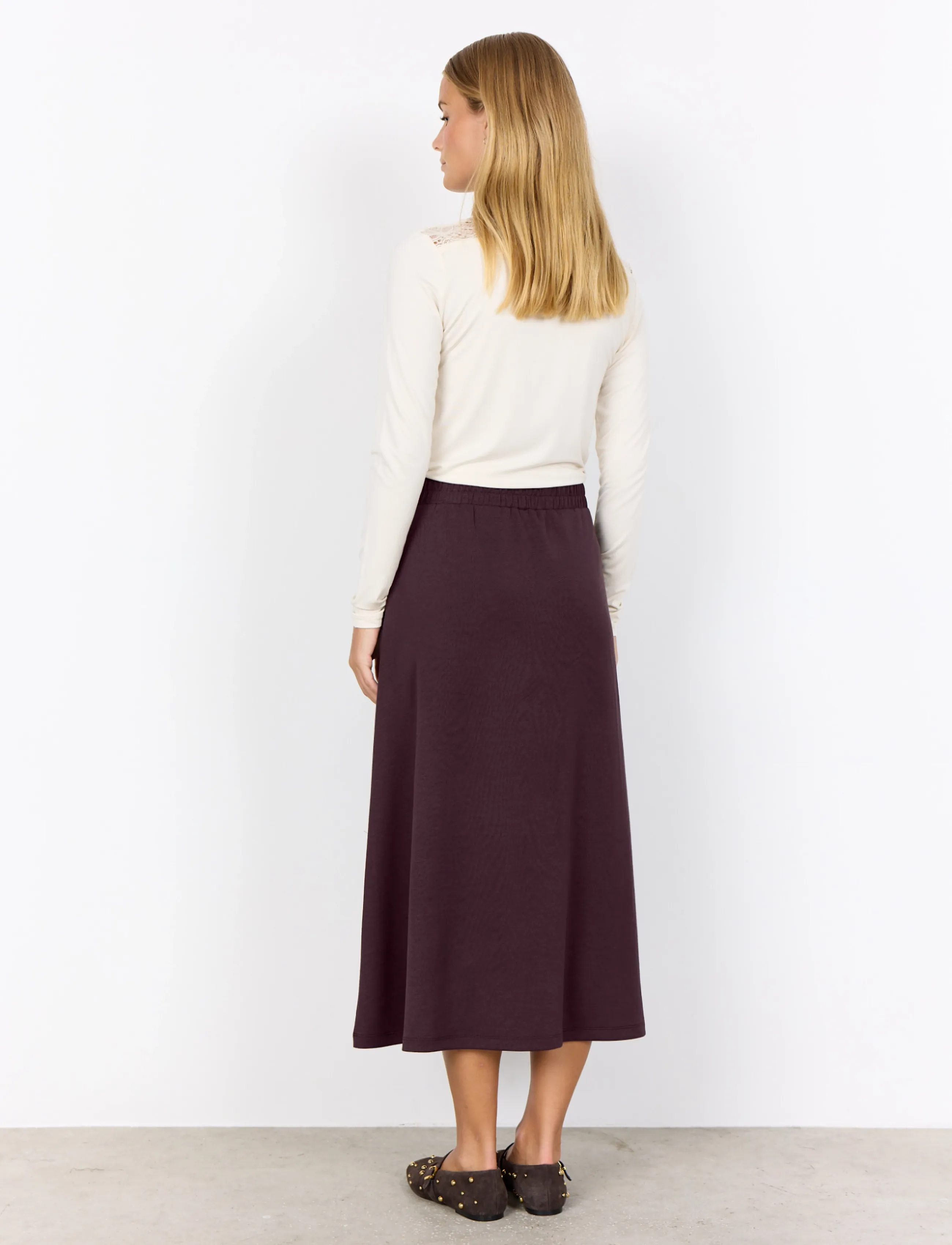 Soyaconcept - SC-BANU - midi kjolar - 8980 chocolate plum - 3