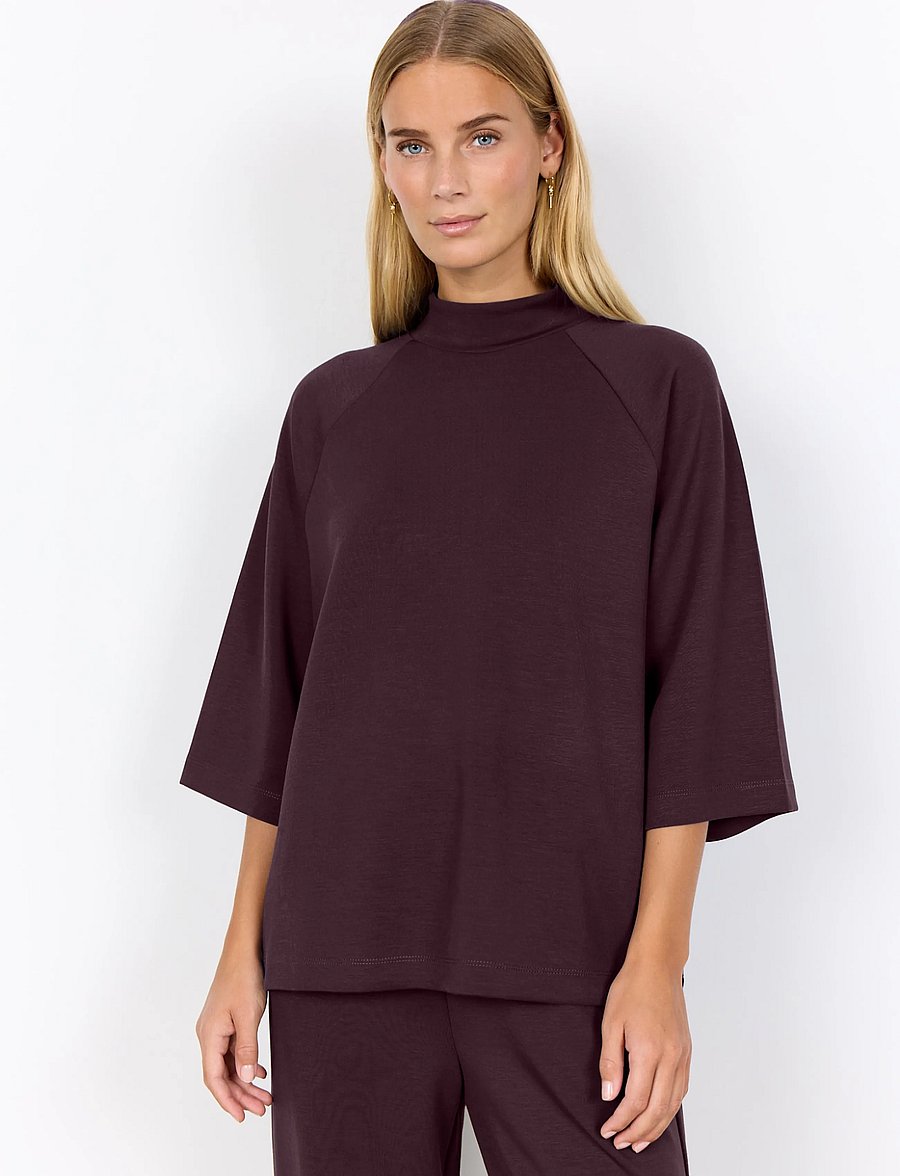 Soyaconcept - SC-BANU - t-shirts - 8980 chocolate plum - 0