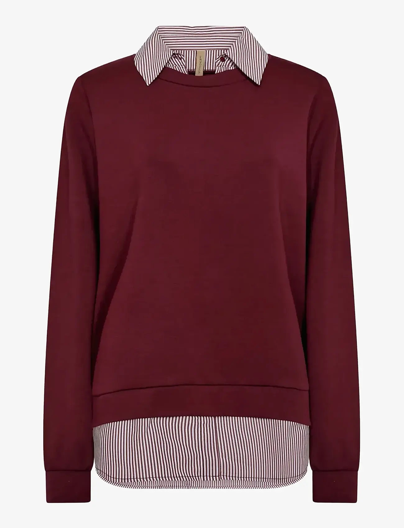 Soyaconcept - SC-BANU - long-sleeved shirts - 4850c dark red com - 0