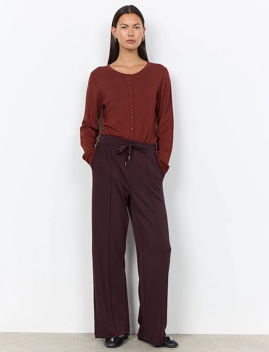 Soyaconcept - SC-BANU - hose mit geradem bein - 8980 chocolate plum - 0