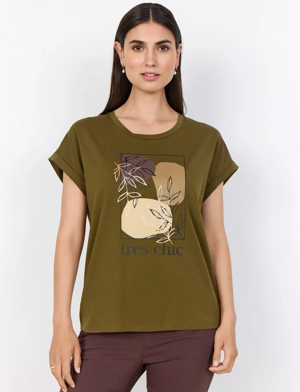 Soyaconcept - SC-RINA FP - t-shirts - 7230 misty olive - 0