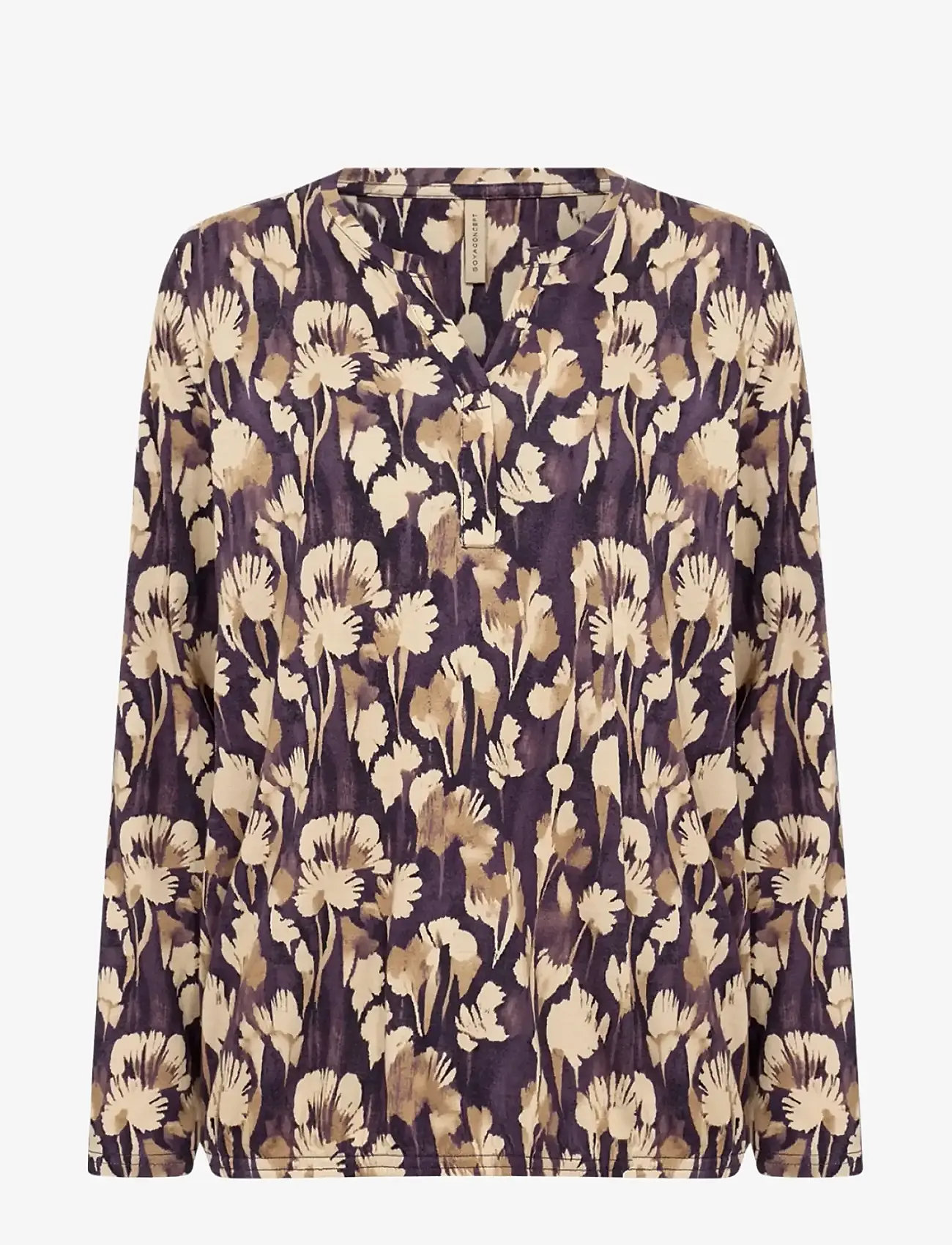 Soyaconcept - SC-FELICITY AOP - langärmlige blusen - 5120c plum perfect combi - 0