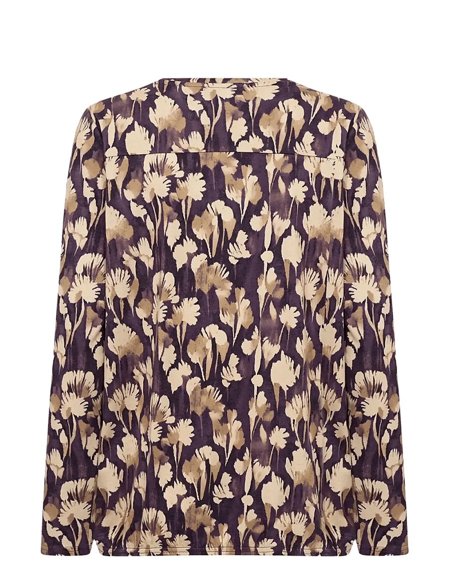 Soyaconcept - SC-FELICITY AOP - bluzki z długimi rękawami - 5120c plum perfect combi - 2