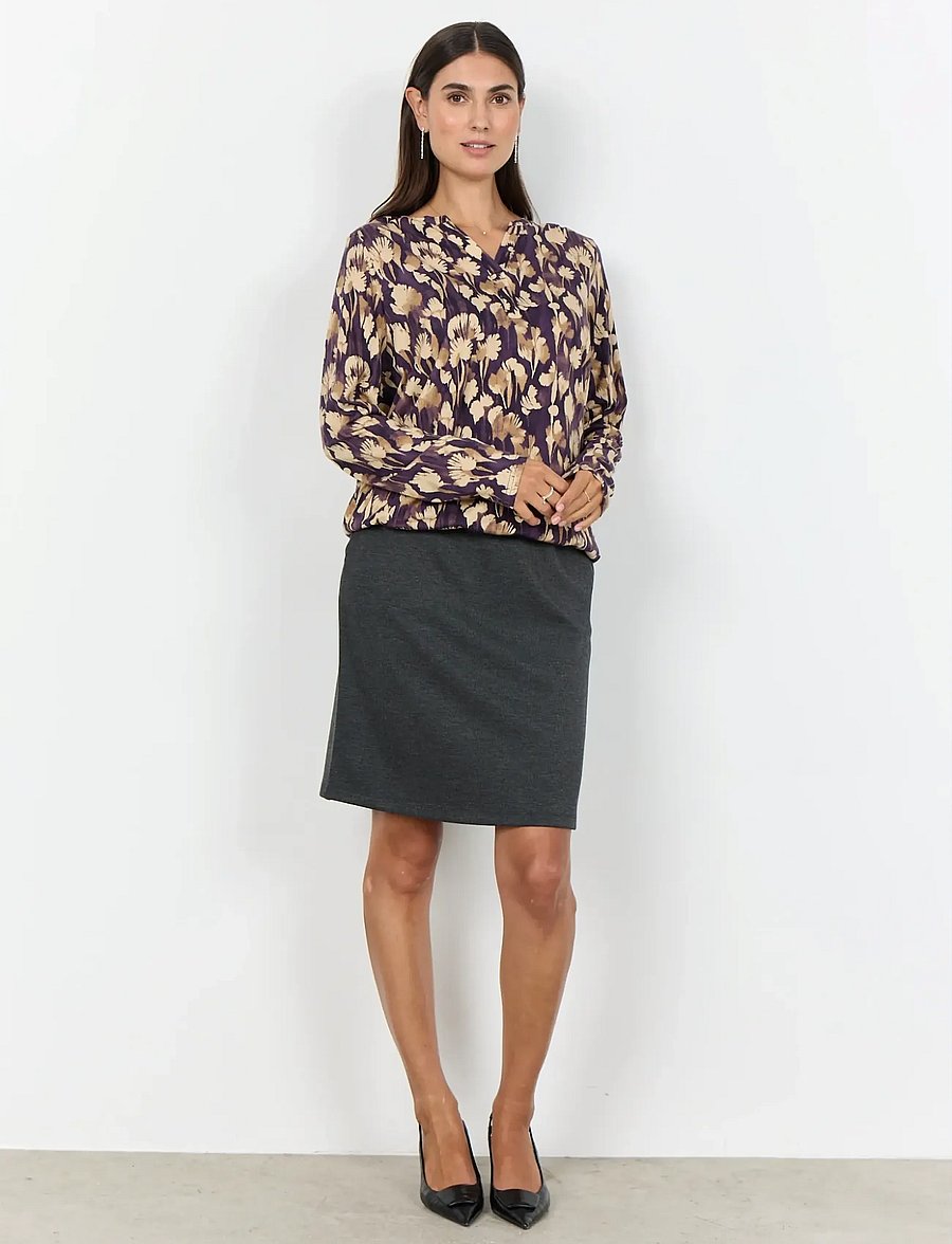 Soyaconcept - SC-FELICITY AOP - bluzki z długimi rękawami - 5120c plum perfect combi - 4