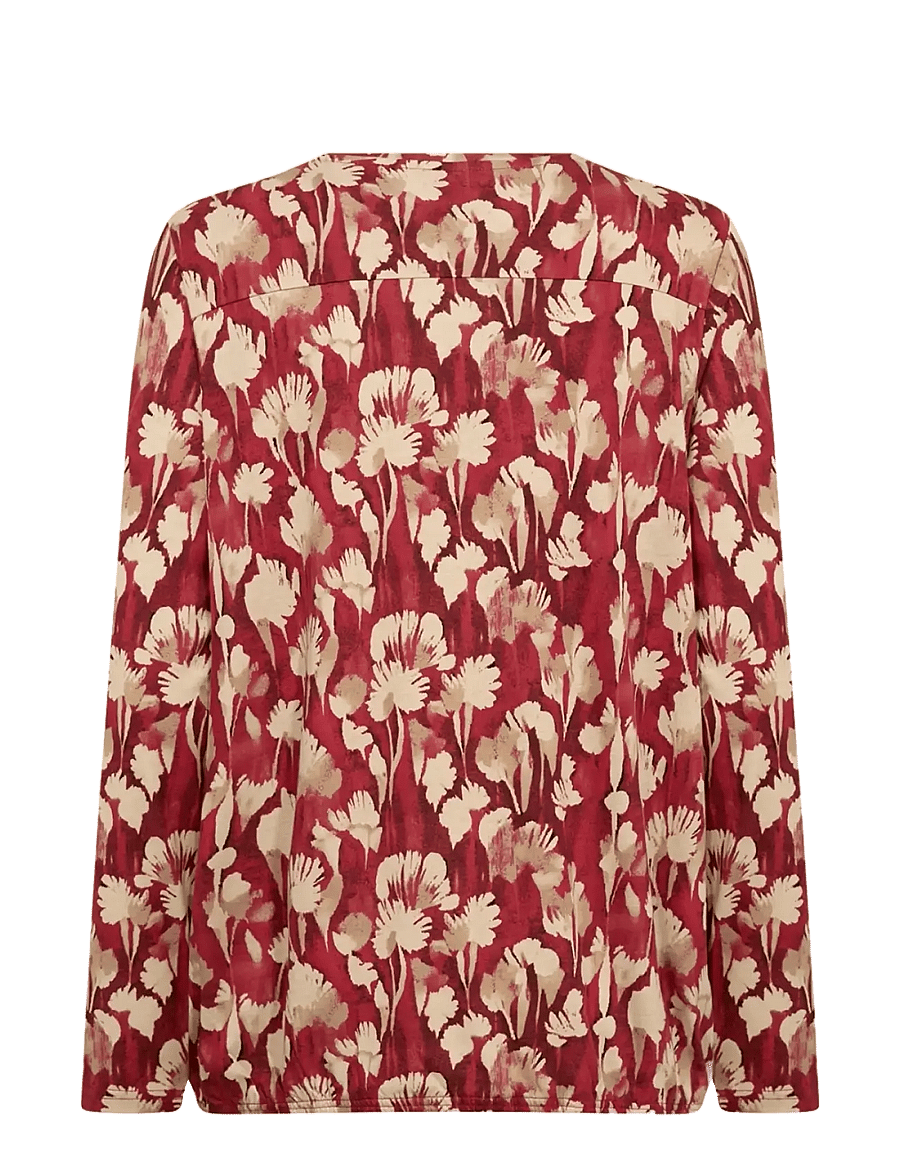 Soyaconcept - SC-FELICITY AOP - langärmelige blusen - 4177c chili pepper combi - 2