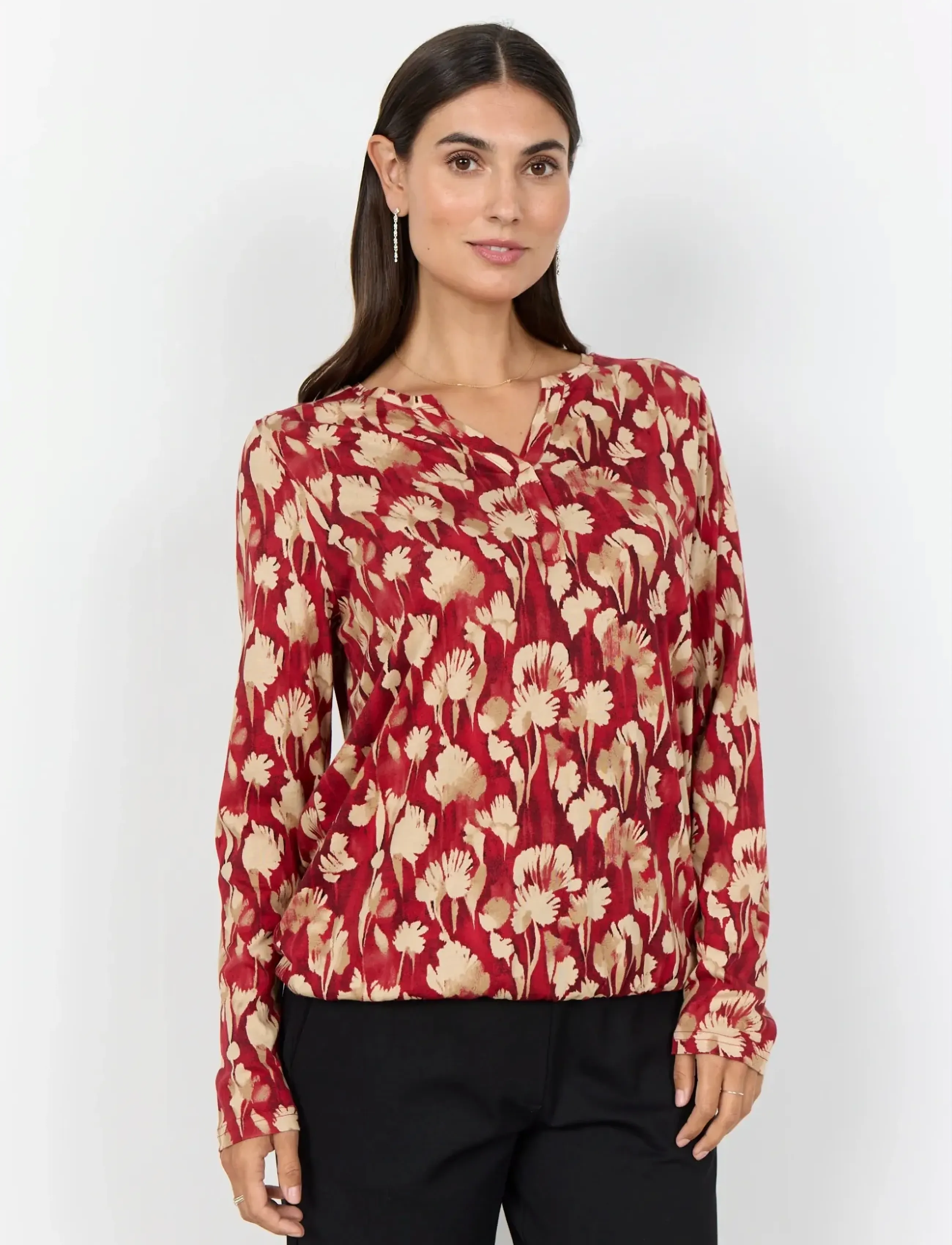 Soyaconcept SC-FELICITY AOP - Blouses - 4177C CHILI PEPPER COMBI / red