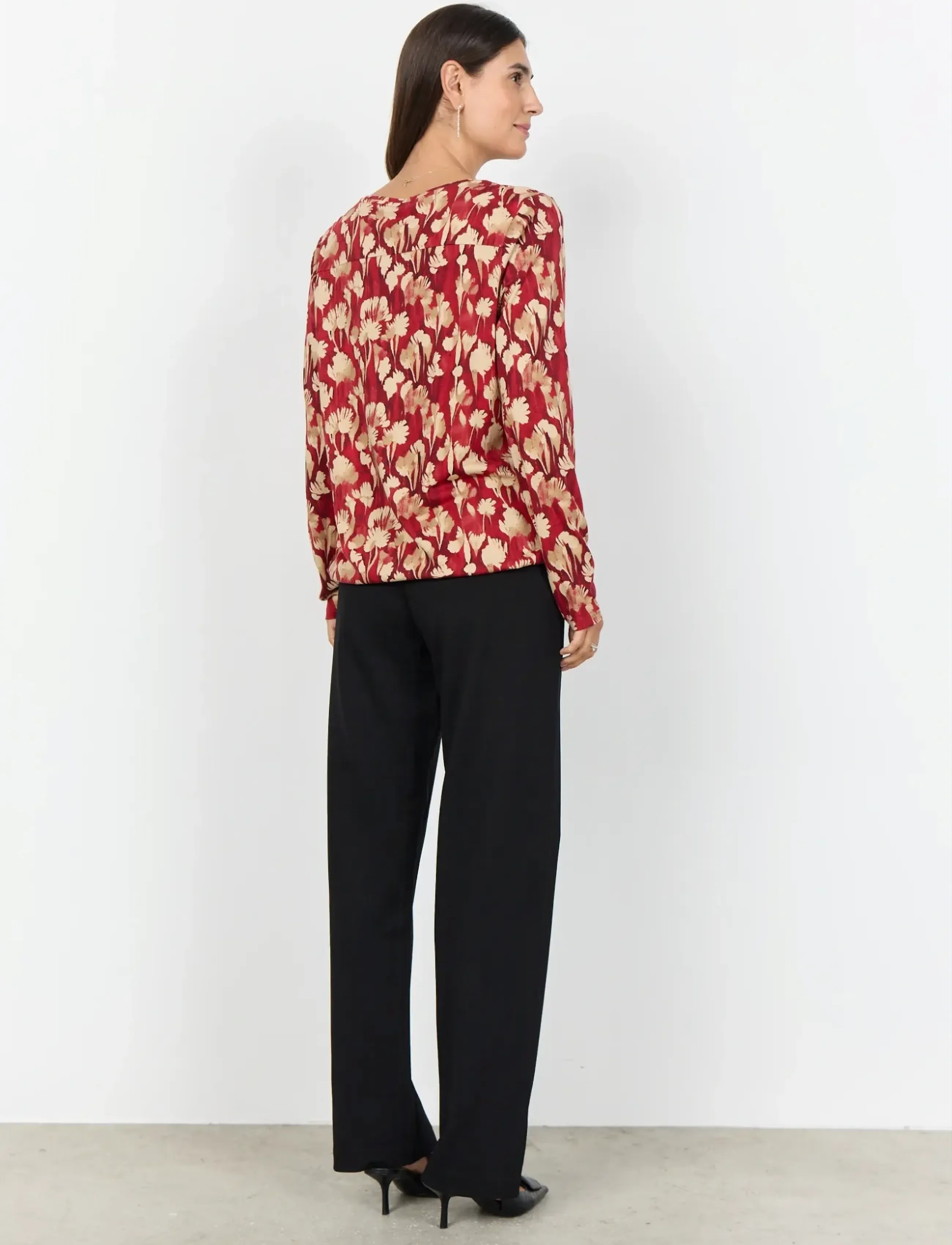 Soyaconcept - SC-FELICITY AOP - long sleeved blouses - 4177c chili pepper combi - 3