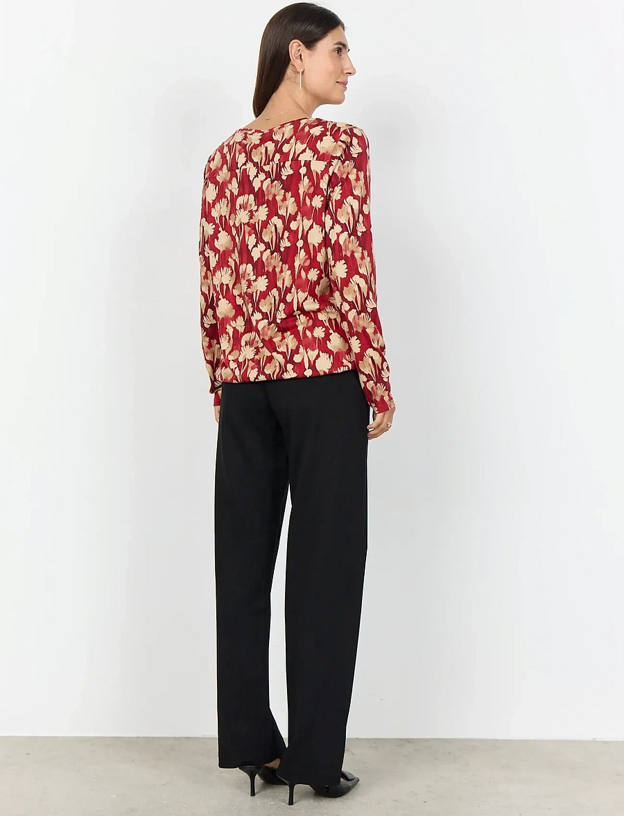 Soyaconcept - SC-FELICITY AOP - langärmelige blusen - 4177c chili pepper combi - 3