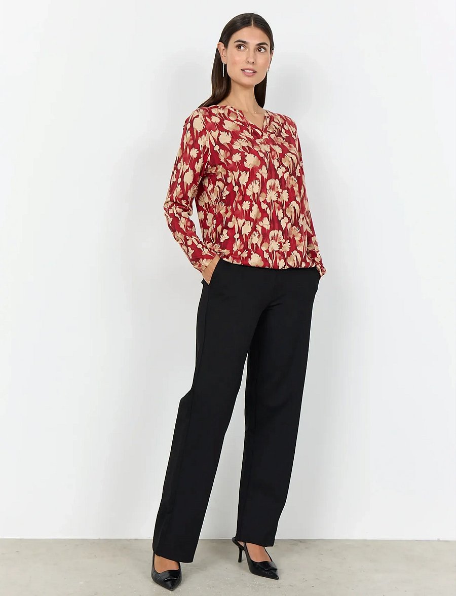 Soyaconcept - SC-FELICITY AOP - langärmelige blusen - 4177c chili pepper combi - 4