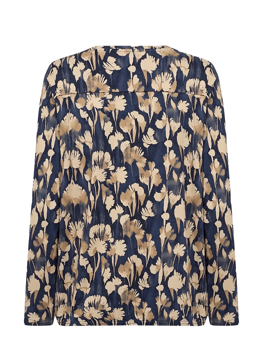 Soyaconcept - SC-FELICITY AOP - bluzki z długimi rękawami - 6905c navy blazer combi - 2