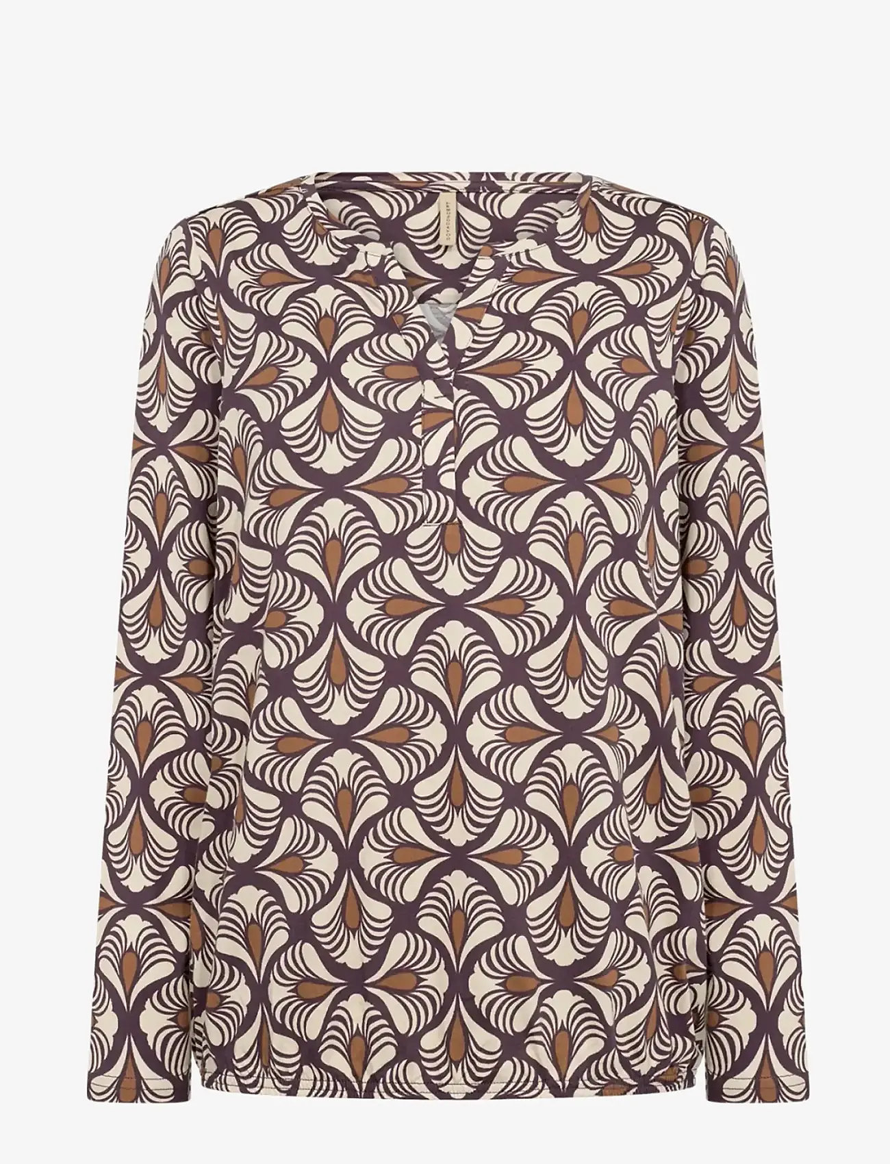 Soyaconcept - SC-FELICITY AOP - pikkade varrukatega pluusid - 5120c plum perfect combi - 0