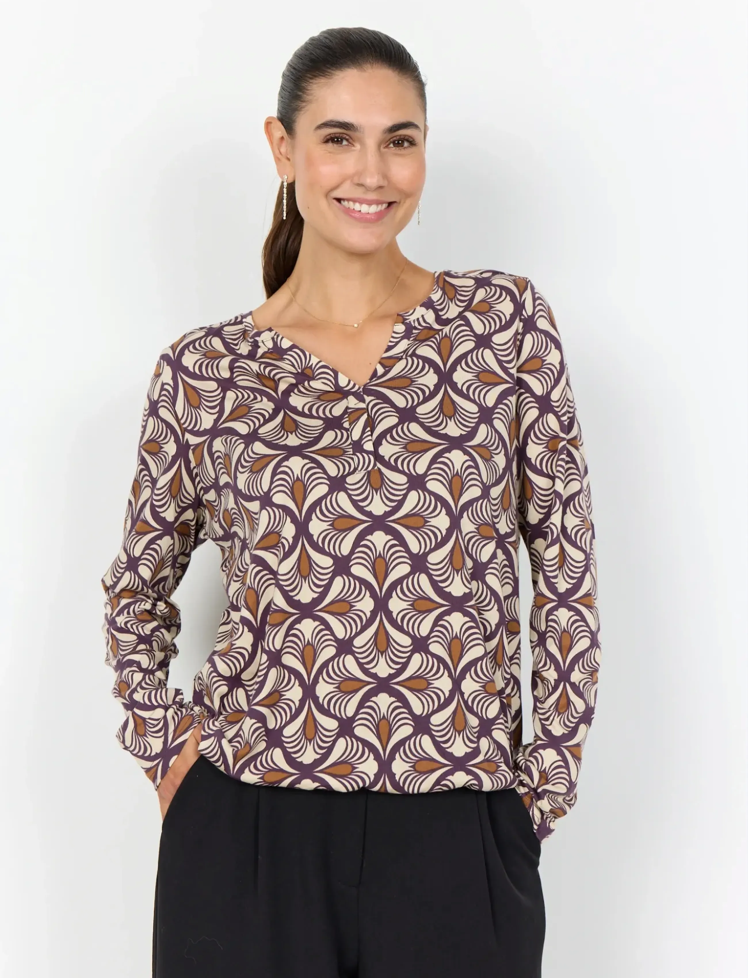 Soyaconcept SC-FELICITY AOP - Blouses - 5120C PLUM PERFECT COMBI / multi