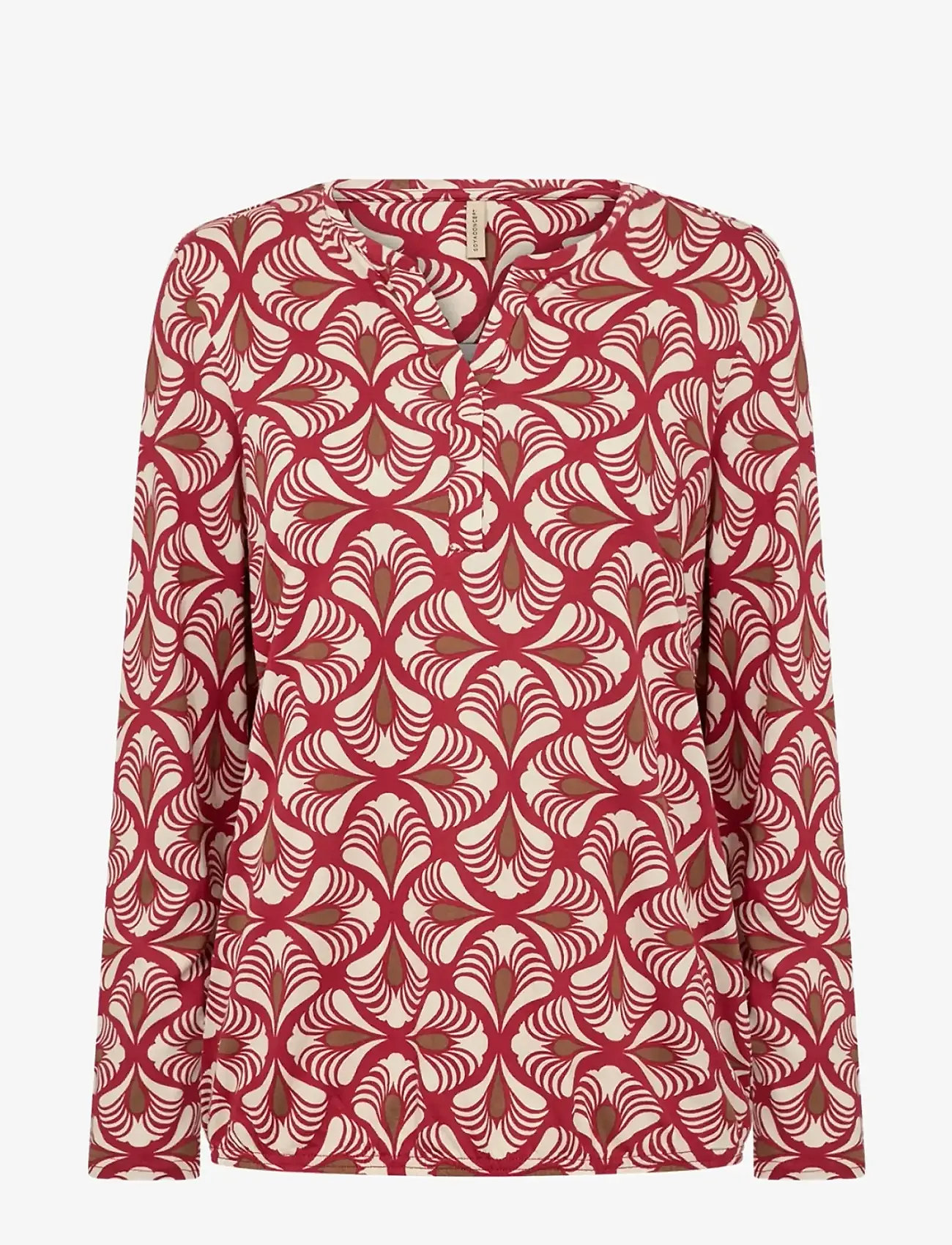 Soyaconcept - SC-FELICITY AOP - long-sleeved blouses - 4177c chili pepper combi - 0