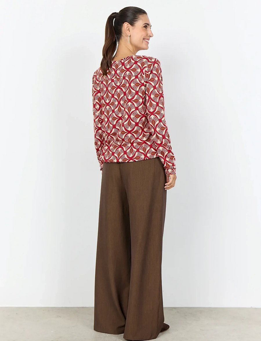 Soyaconcept - SC-FELICITY AOP - langärmelige blusen - 4177c chili pepper combi - 3