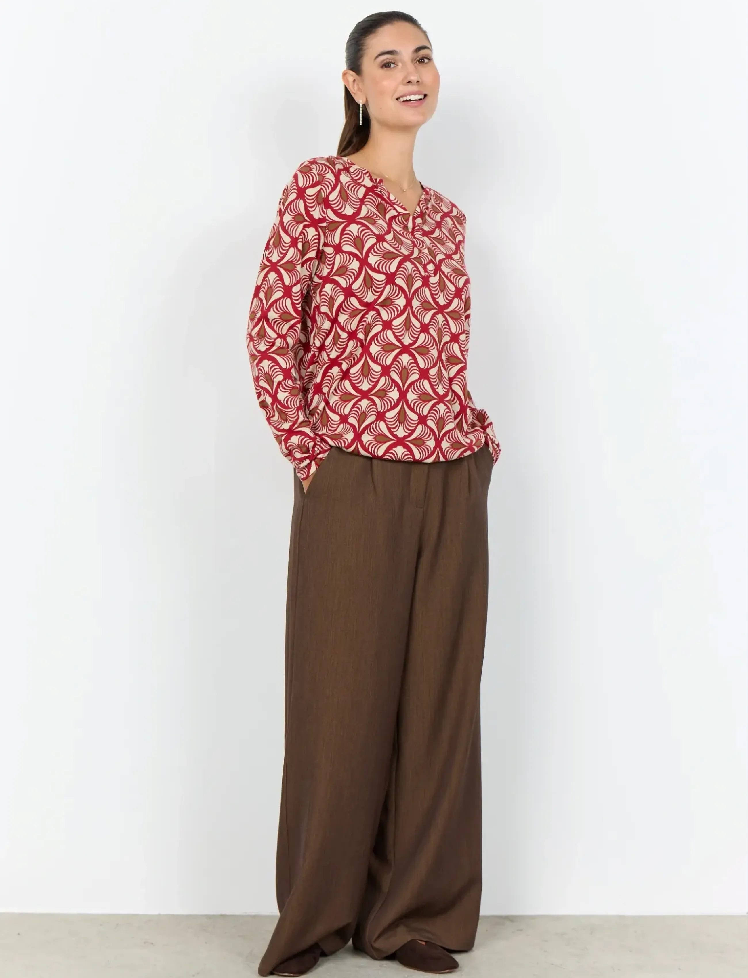 Soyaconcept - SC-FELICITY AOP - pikkade varrukatega pluusid - 4177c chili pepper combi - 4