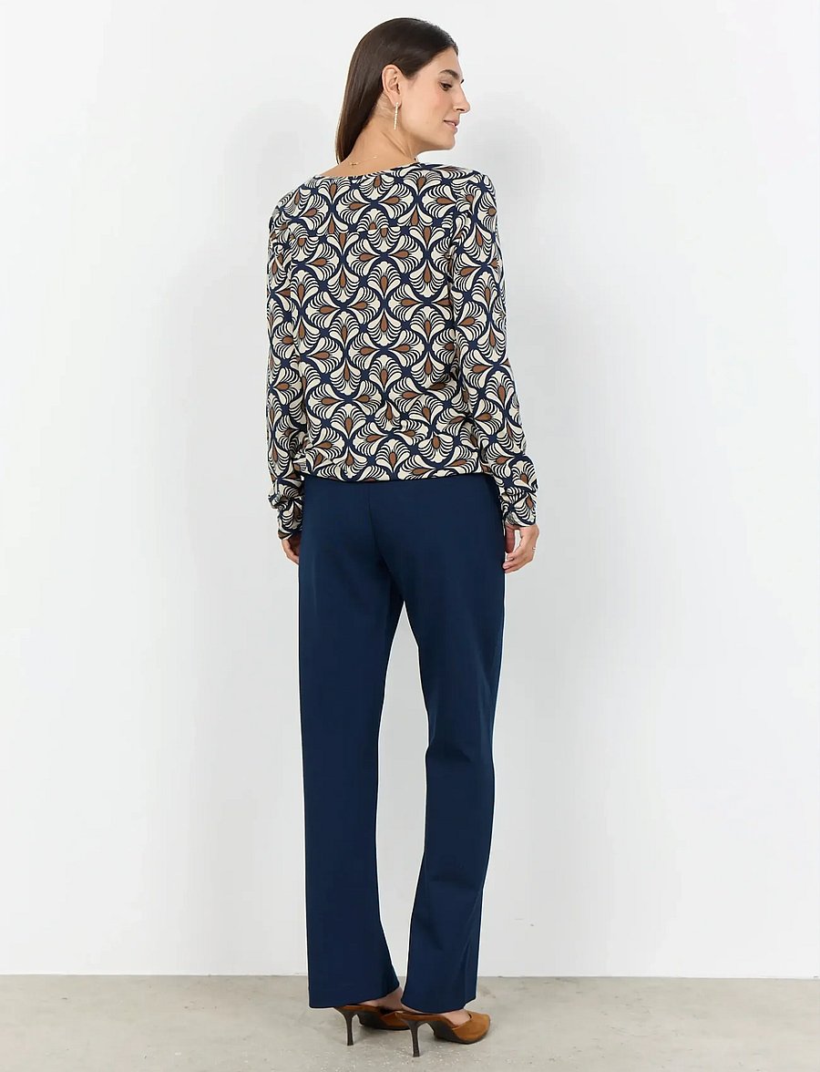 Soyaconcept - SC-FELICITY AOP - långärmade blusar - 6905c navy blazer combi - 3