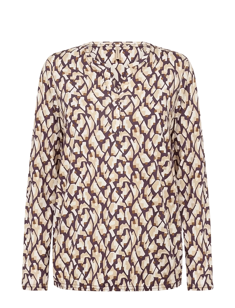Soyaconcept - SC-FELICITY AOP - langærmede bluser - 5120c plum perfect combi - 1