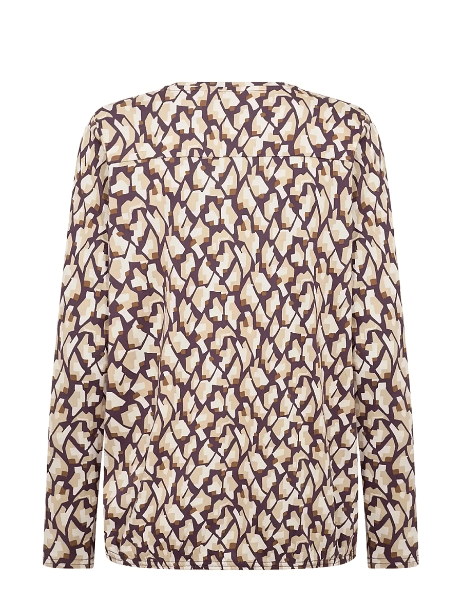 Soyaconcept - SC-FELICITY AOP - langærmede bluser - 5120c plum perfect combi - 2