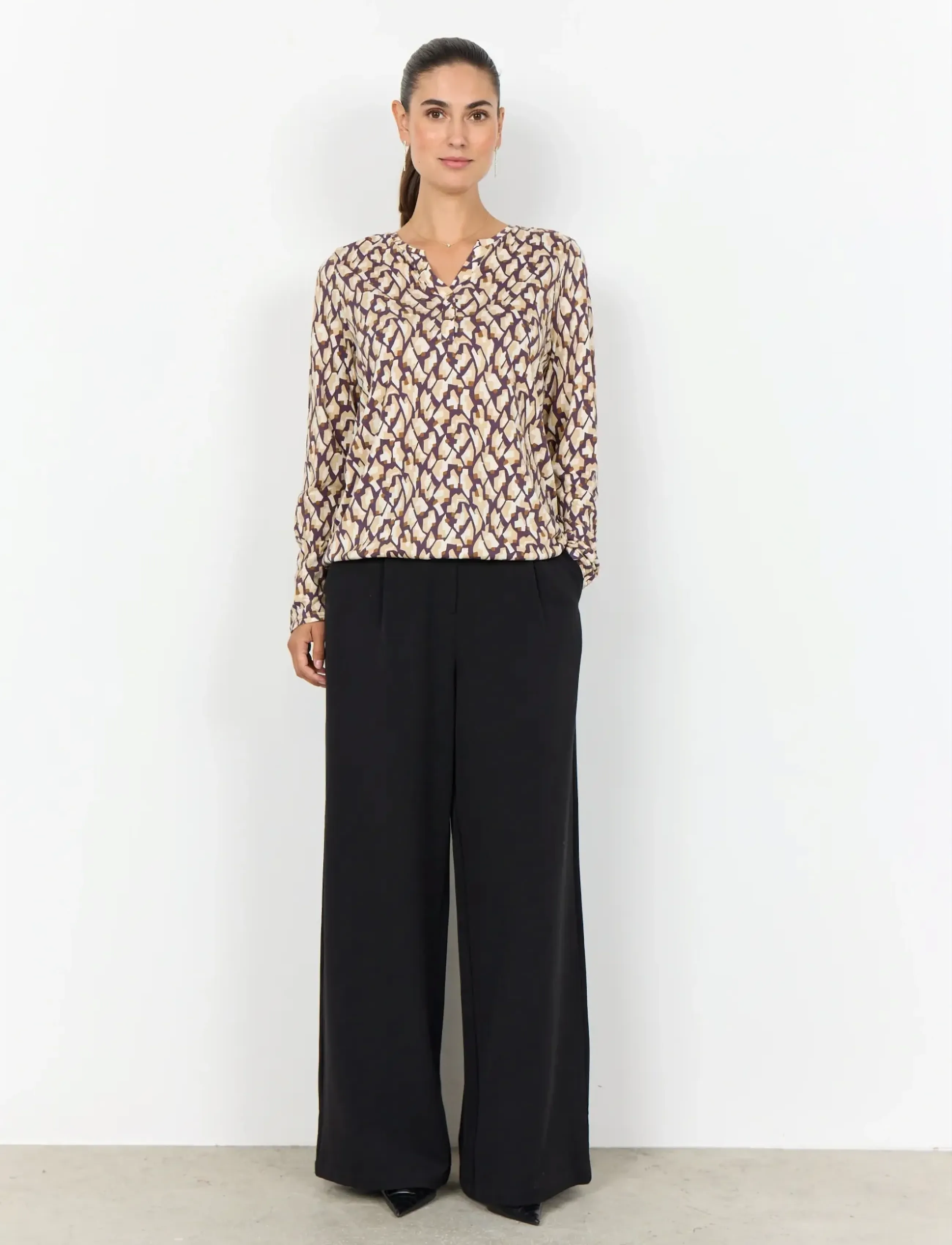 Soyaconcept - SC-FELICITY AOP - langärmlige blusen - 5120c plum perfect combi - 4