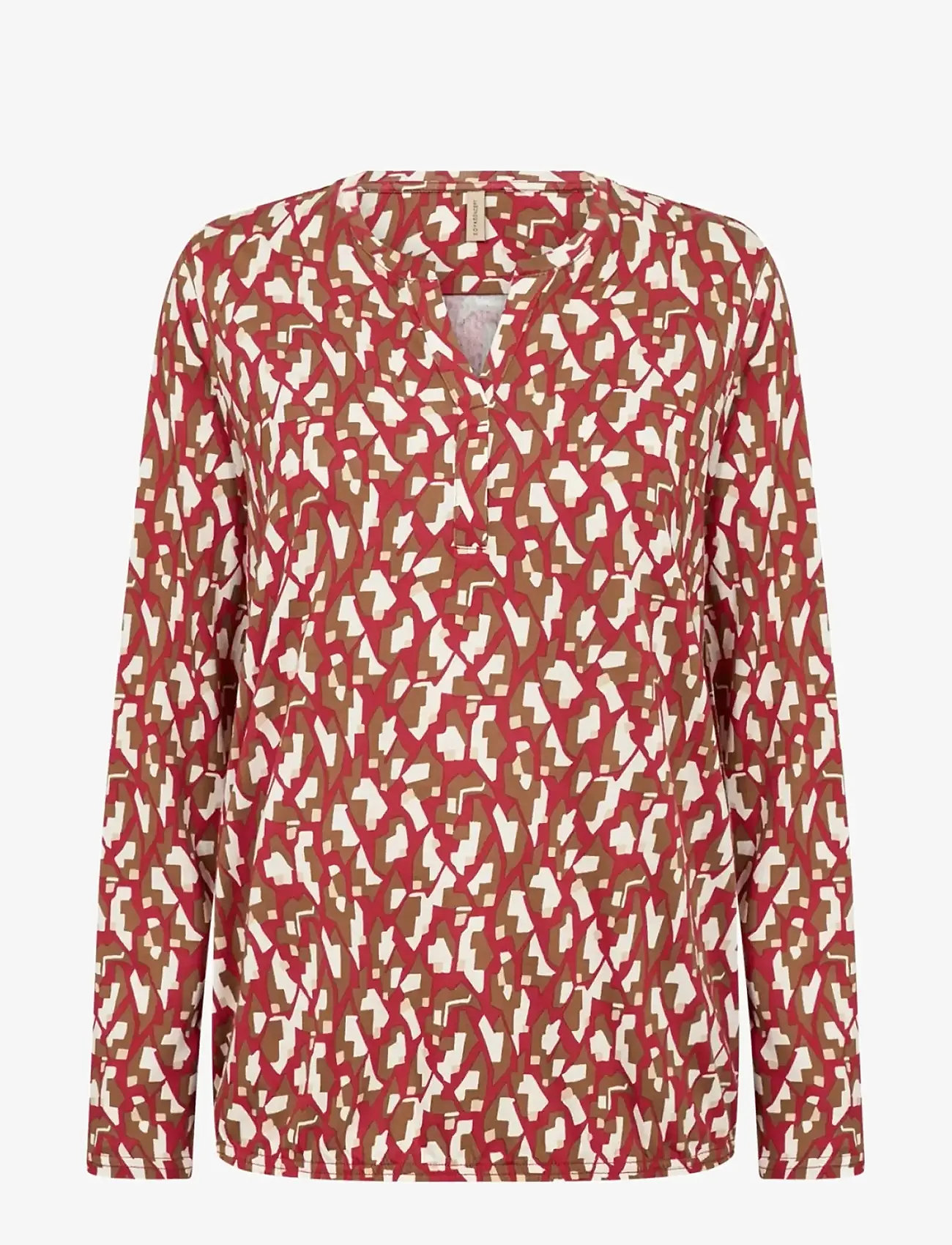 Soyaconcept - SC-FELICITY AOP - langärmlige blusen - 4177c chili pepper combi - 0