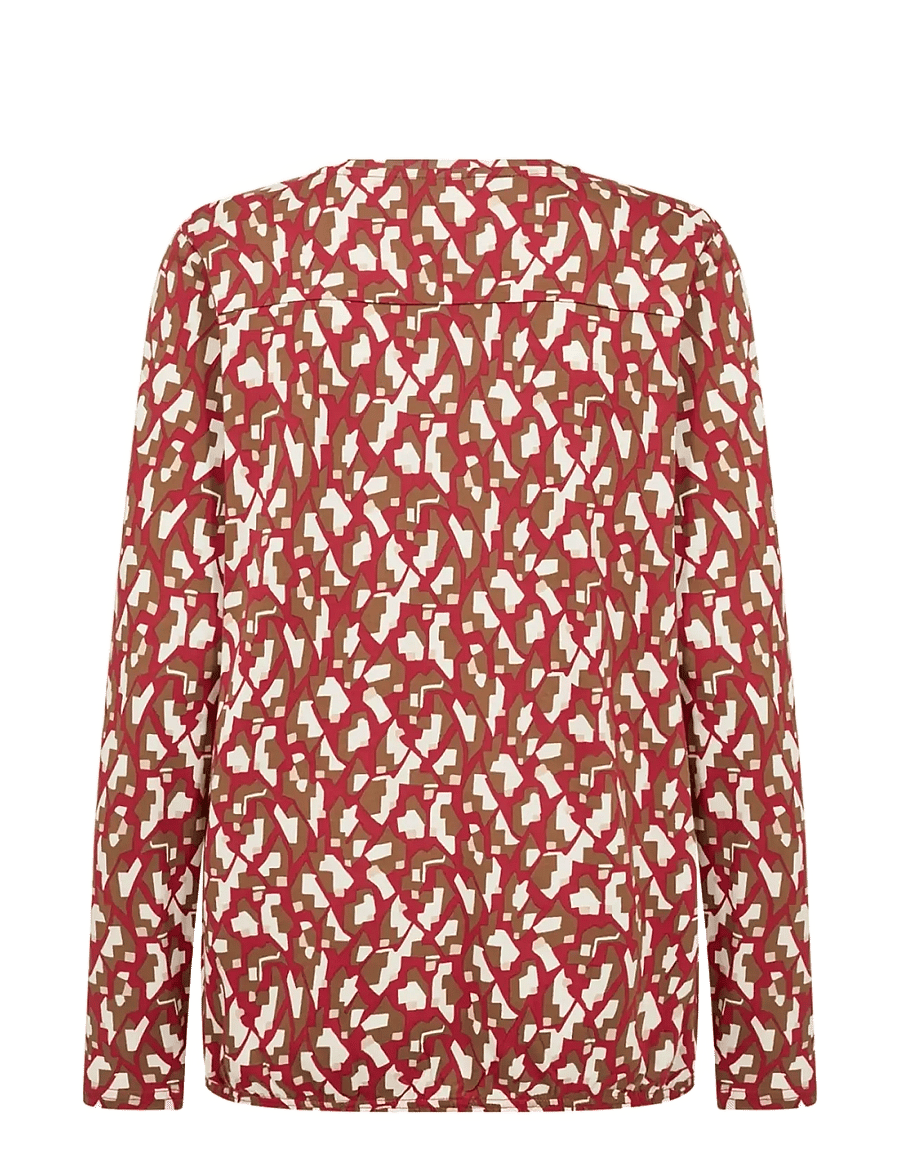 Soyaconcept - SC-FELICITY AOP - langärmelige blusen - 4177c chili pepper combi - 2