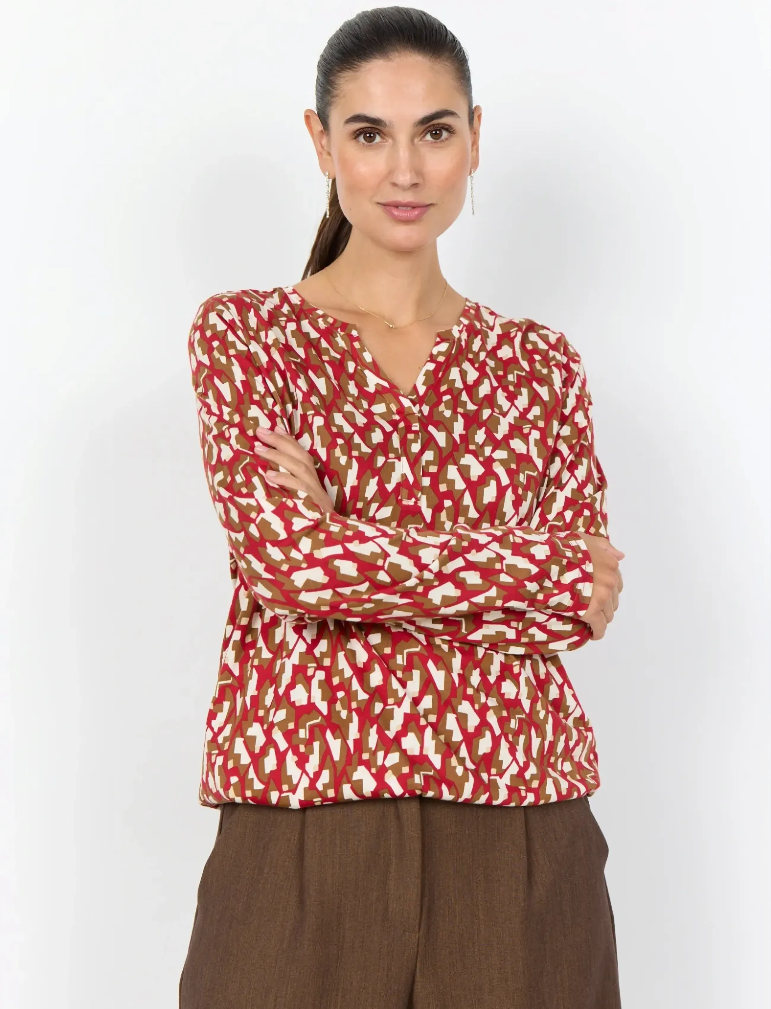 Soyaconcept SC-FELICITY AOP - Langärmlige blusen - 4177C CHILI PEPPER COMBI / multi