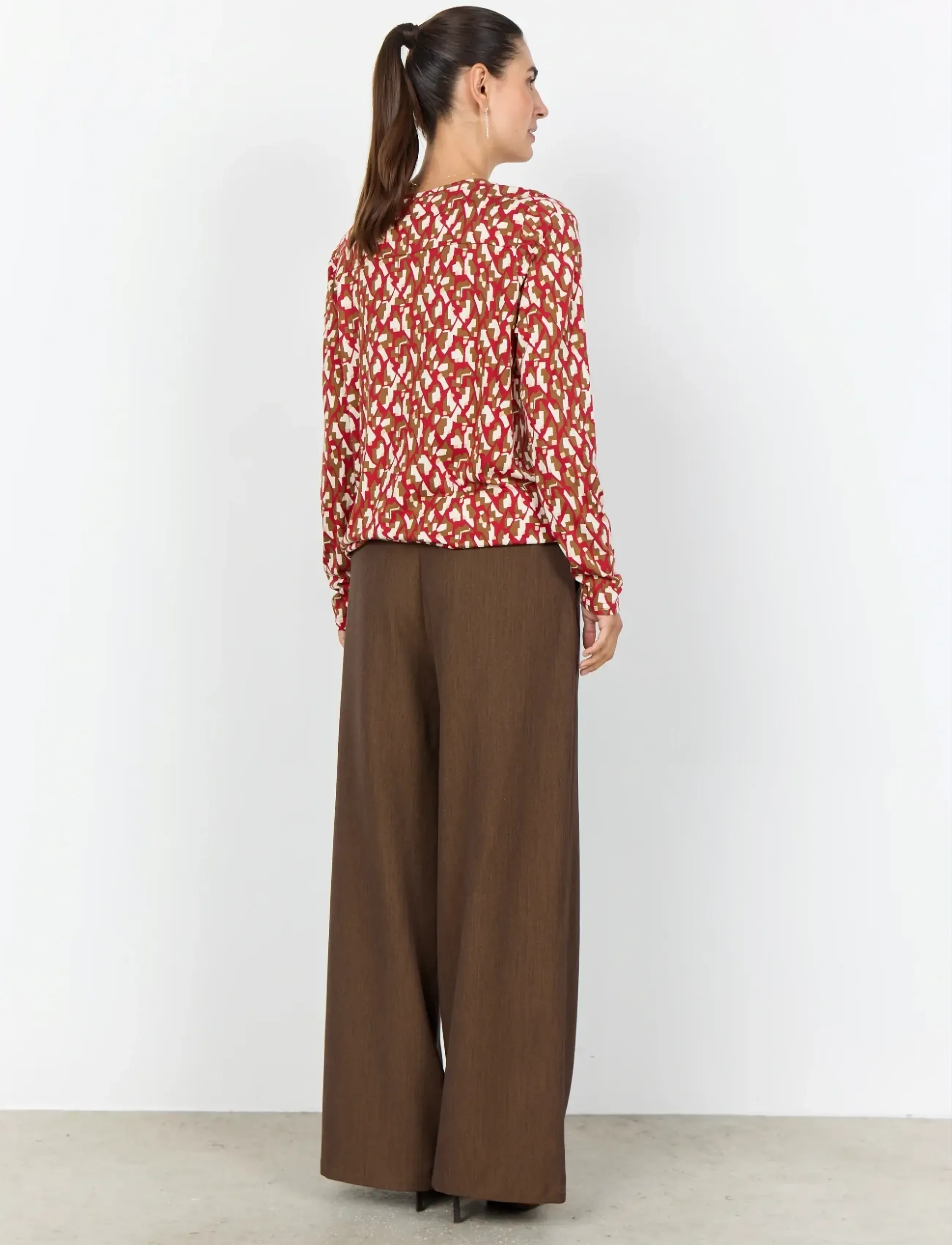 Soyaconcept - SC-FELICITY AOP - long sleeved blouses - 4177c chili pepper combi - 3