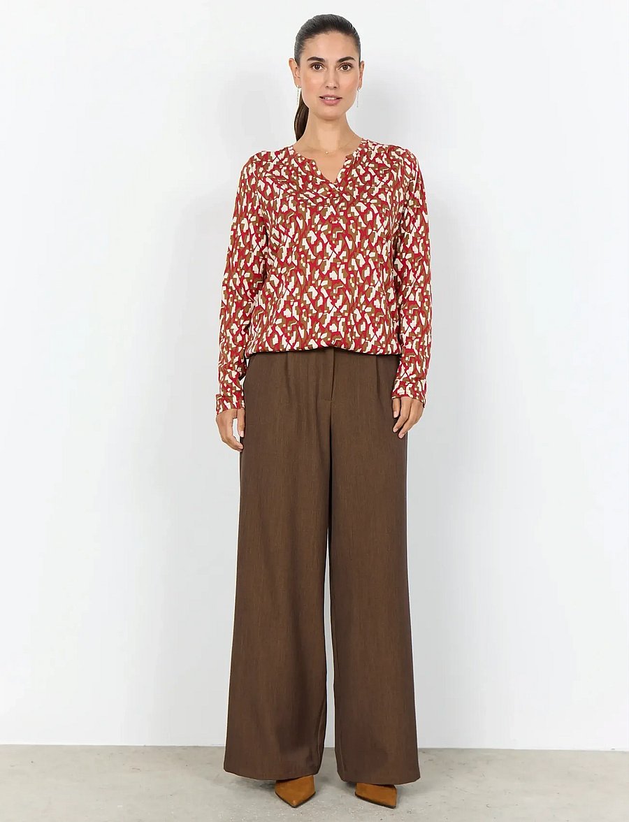 Soyaconcept - SC-FELICITY AOP - langärmelige blusen - 4177c chili pepper combi - 4