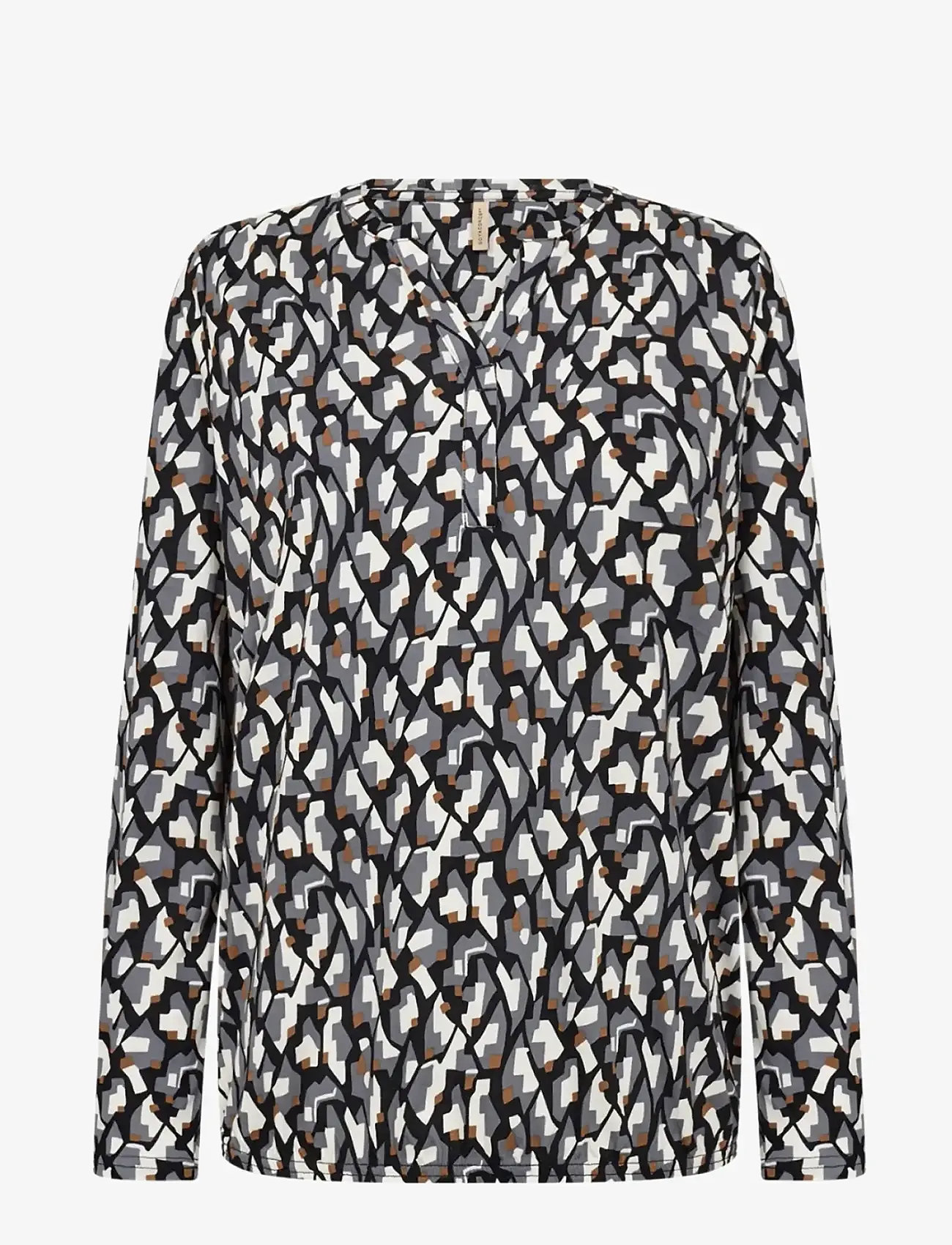 Soyaconcept - SC-FELICITY AOP - long-sleeved blouses - 9999 black combi - 0