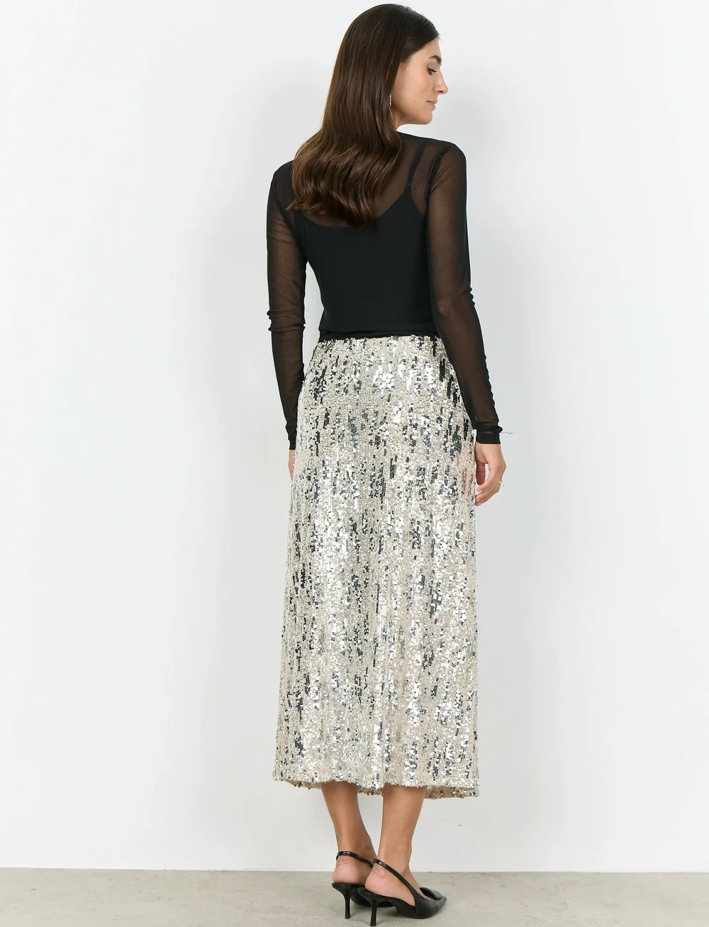 Soyaconcept - SC-ANGEL - paillet nederdele - 1620 cream - 4