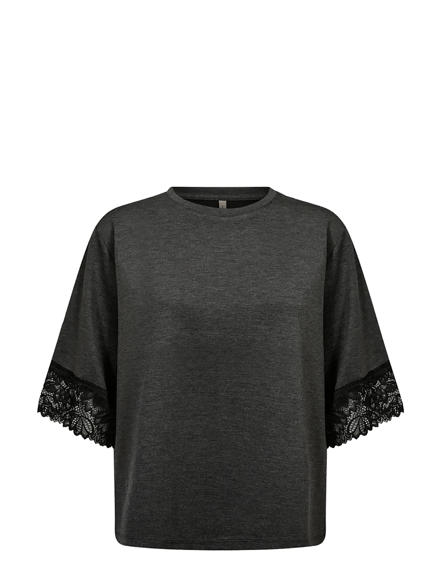 Soyaconcept - SC-BANU - lühikeste varrukatega pluusid - 99870 dark earth melange - 0